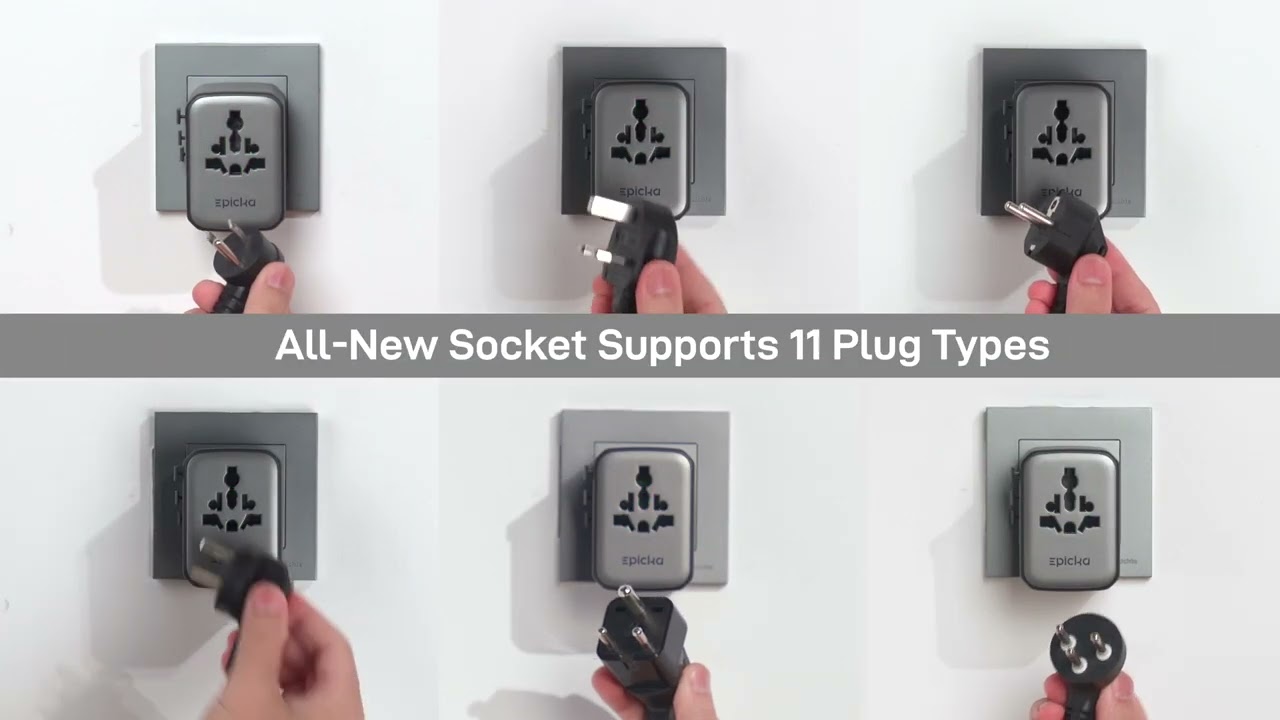 Meet the Epicka Pulse Duo 65W Universal Travel Adapter.