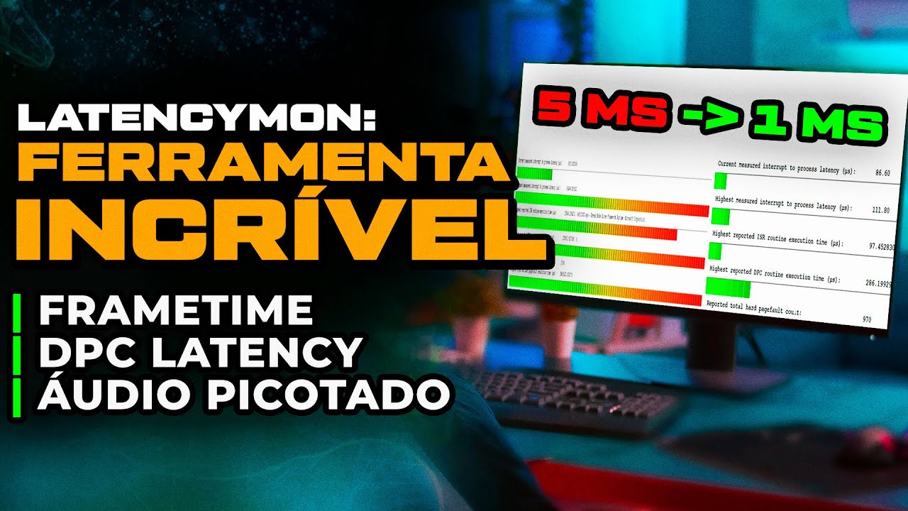 COMO OTIMIZAR O PC COM LATENCYMON ! FERRAMENTA PARA REDUZIR FRAMETIME E INPUT LAG NOS JOGOS !