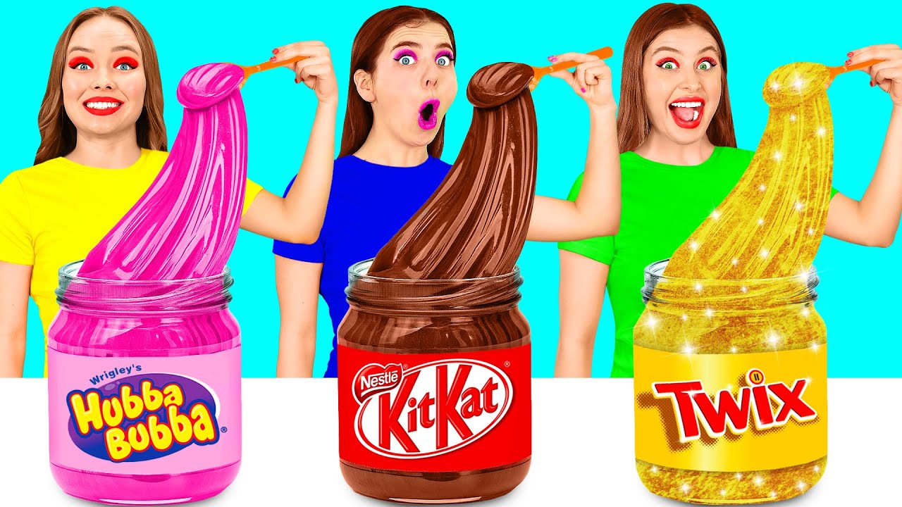 ريتش مقابل بروك مقابل تحدي غيغا للأغذية الغنية | تحديات مضحكة BaRaFun Challenge