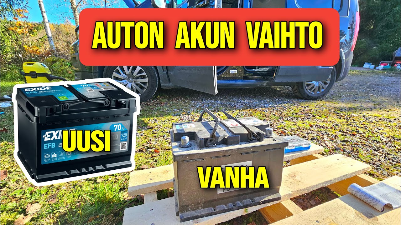 Auton 12V akun vaihto // Tee se itse käynnistysakun vaihto DIY