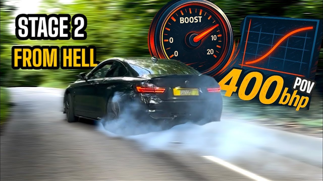 400BHP BMW 435i GOING CRAZY ON UK COUNTRY ROADS *CRAZY BURNOUT*