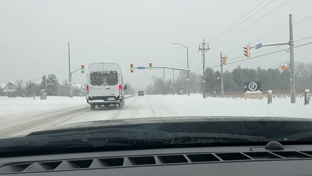 Niagara Falls Blizzard Drive To Niagara On The Lake. 2026 January.