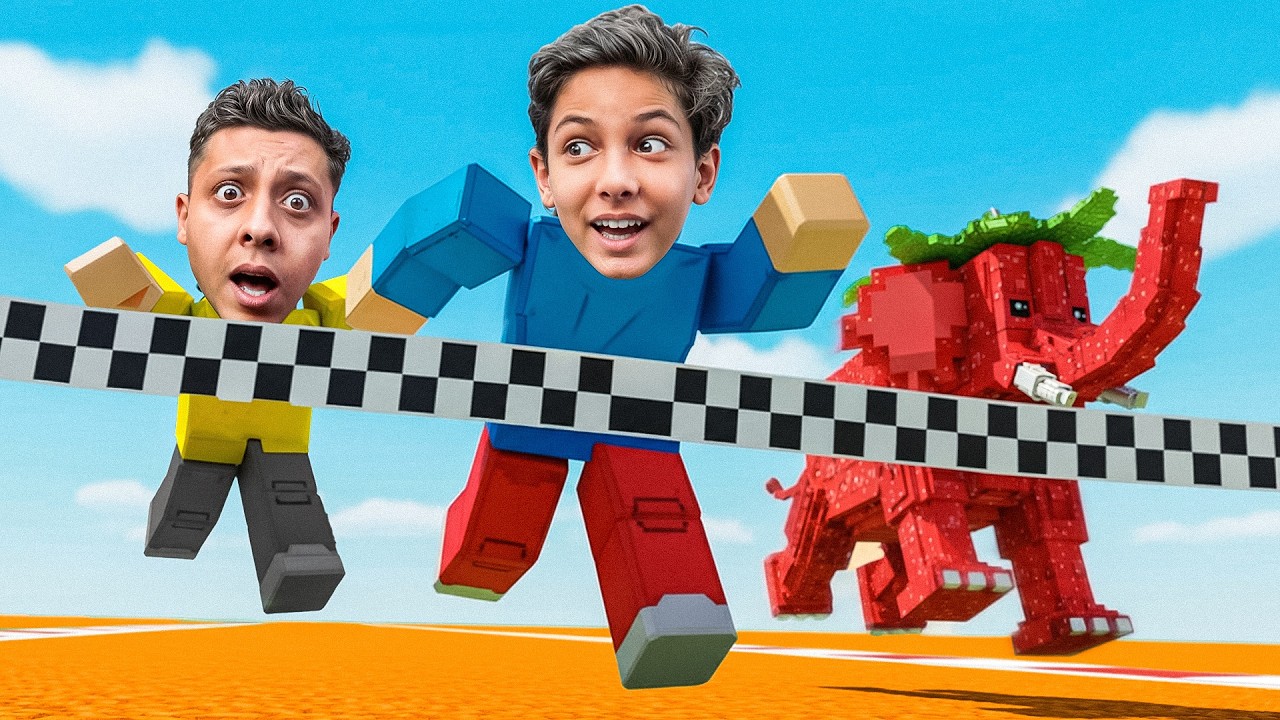 ليث وكرم ضد فيل الفراولة🔥😱| ROBLOX