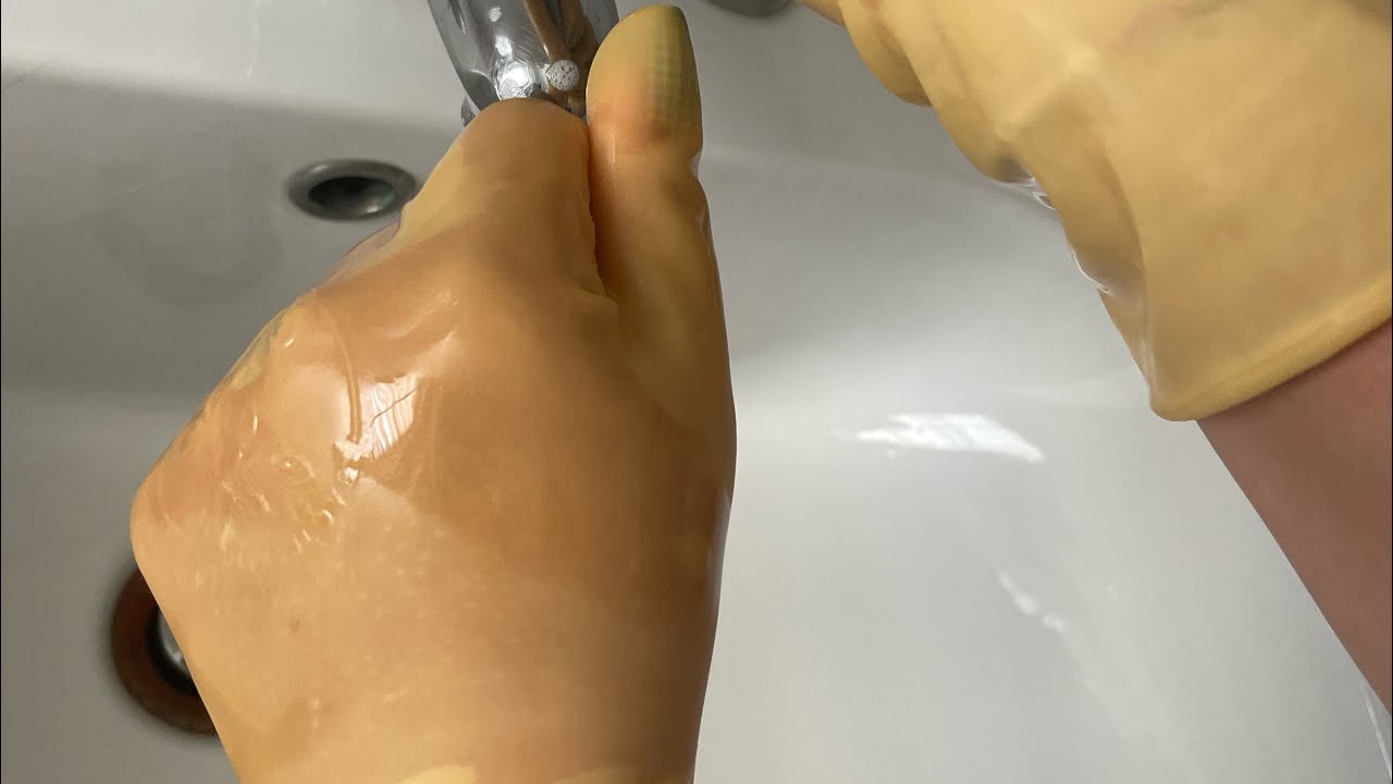 Latex Gloves Bathroom Cleaning 🧤✨ Sink, Bidet & Toilet | Satisfying Sounds & Visuals