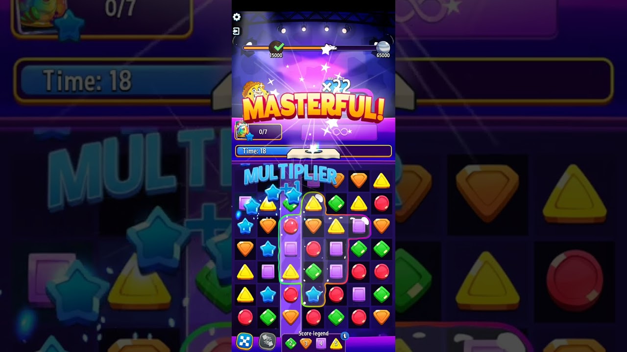 Cosmic Rush - Lights Up 65000 • Solo Challenge • Match Masters