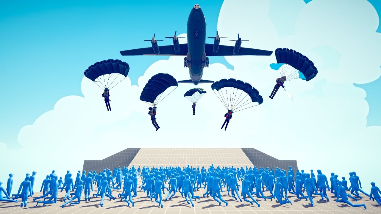 AIR COMBAT Squad vs CROWD OF UNITS | TABS - Totally Accurate Battle Simulator