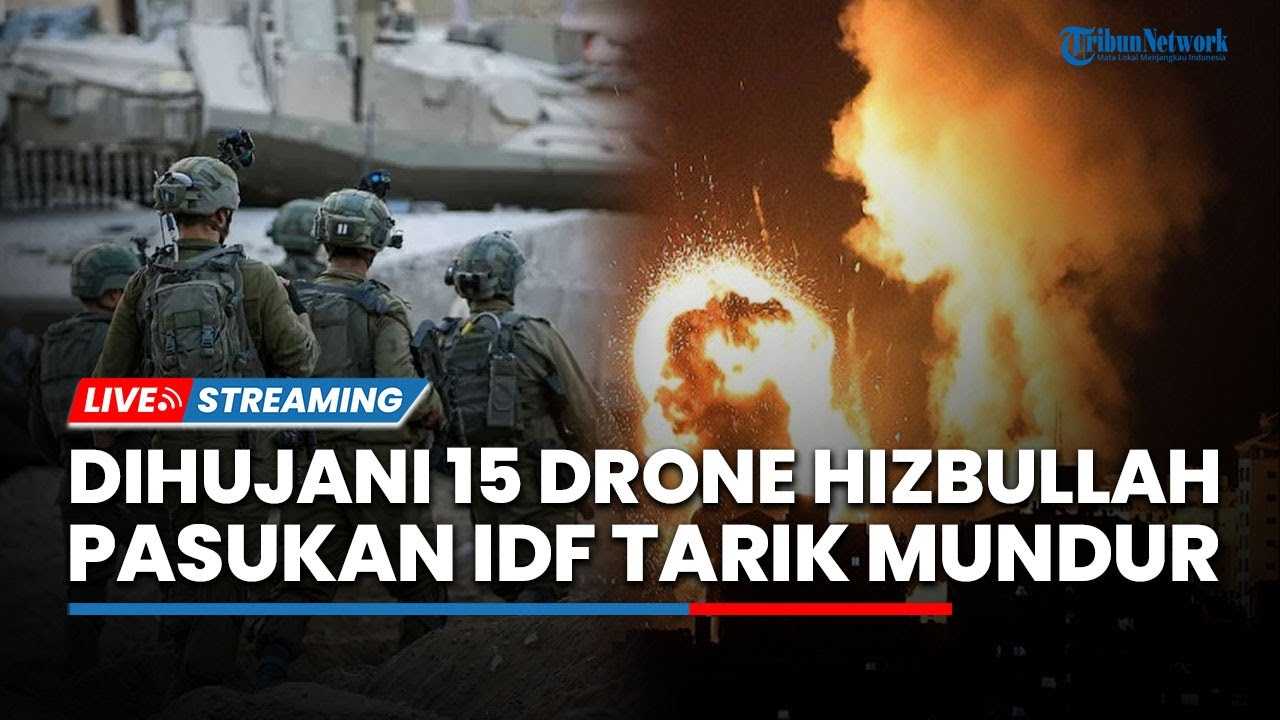 🔴Situasi Mencekam Israel Dihujani 15 Drone Hizbullah hingga Pasukan IDF Tarik Mundur dari Tubas