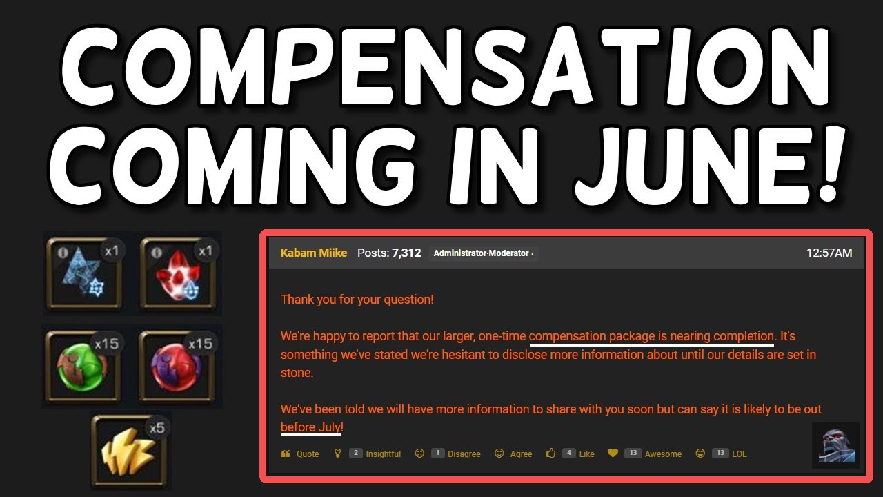 Compensation Is Coming in June Before Or After Last EOP? | Marvel Contest of Champions