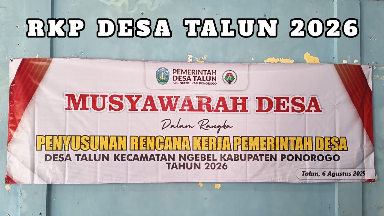 MUSDES RKPD DESA TALUN TAHUN 2026
