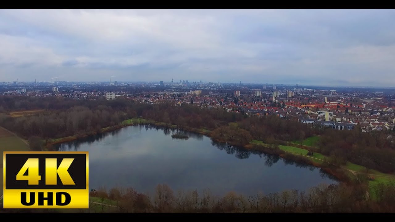 Michaelsberg - Maudacher Bruch Ludwigshafen am Rhein - 4K UHD Video with DJI Phantom 3