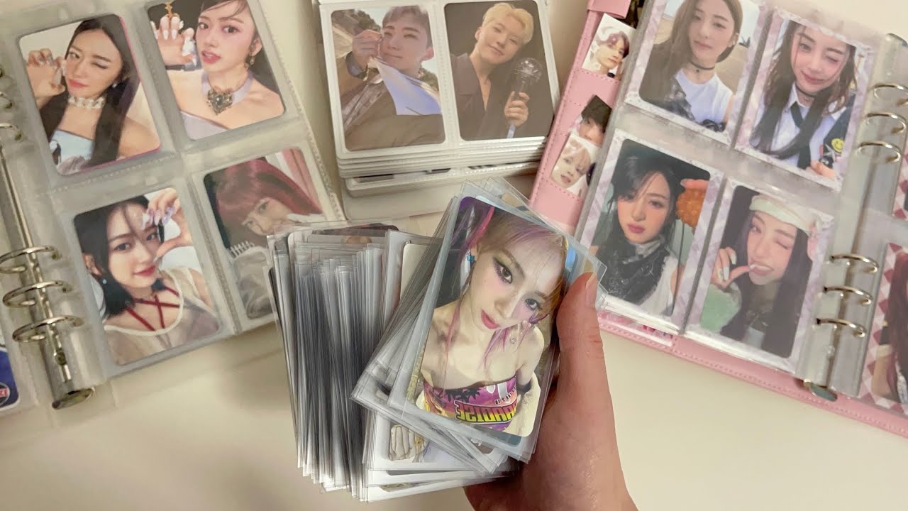 downsizing and reorganizing my photocard collections- Enhypen + Ive + Le Sserafim + more