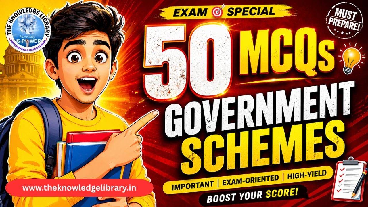 Top 50 MCQ Questions on Government Schemes in India | Exam  2026 #ytviral #youtube #indianpolitics