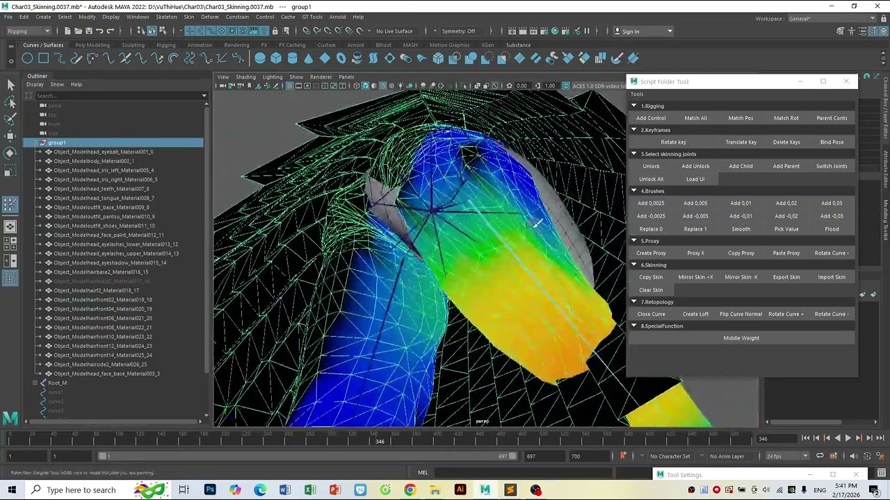 Basic Skinning: 17- Skin Hip