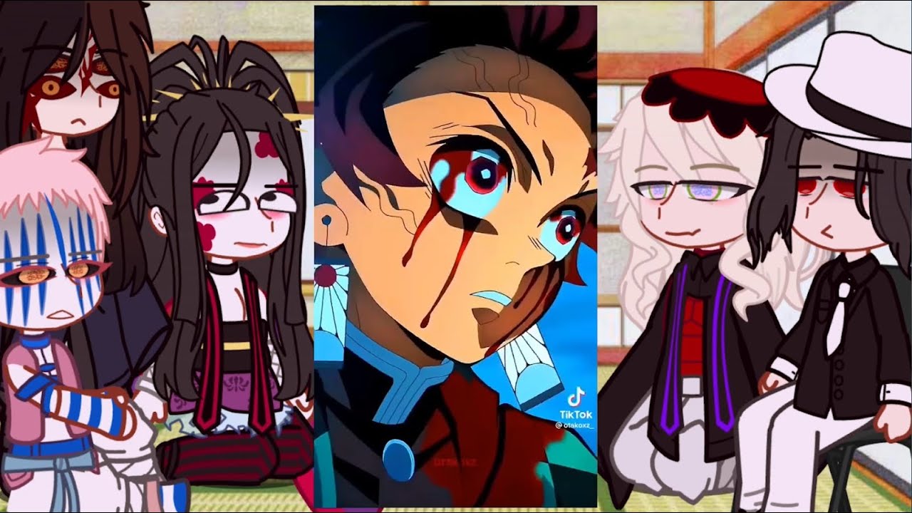 😈 Uppermoons + Muzan react to Tanjiro & Nezuko 😈 || ❤️ Gacha Club ❤️ Compilation ❤️