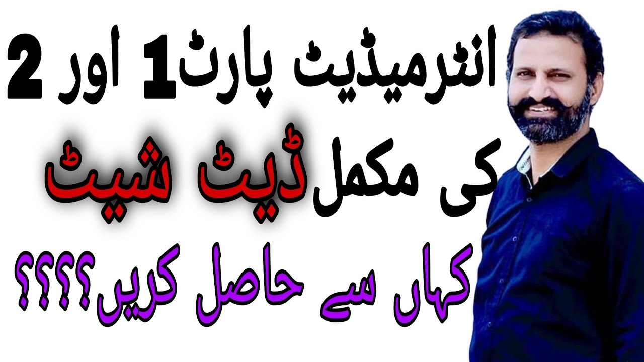 Final Date sheet for intermediate part 1 and part 2 examinations BISELahore 2022