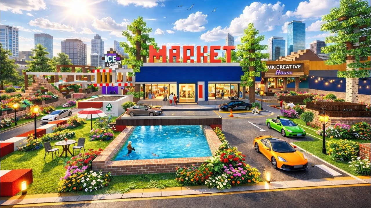 School Party Craft &ndash; SHOCKING Chaos! I Turned an Old Town Into a Luxury Dream City!🔥😱