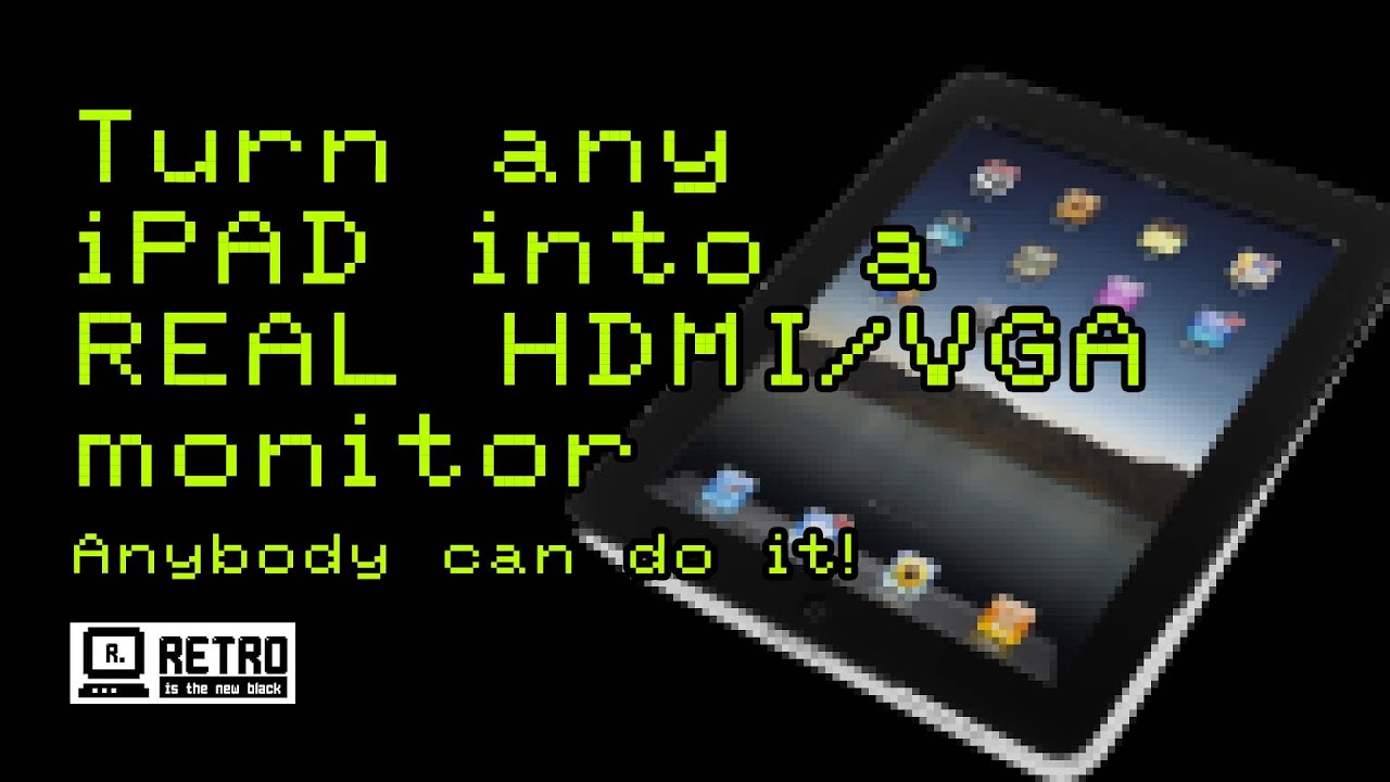 Turn any old Apple iPad into a real HDMI monitor (with HDMI & VGA input)(iPad / air / mini / pro)