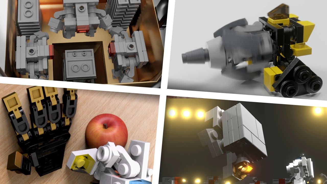 [LEGO Brick mini Robot Film] Трансформеры и комбайнеры MOC анимационный сборник 21
