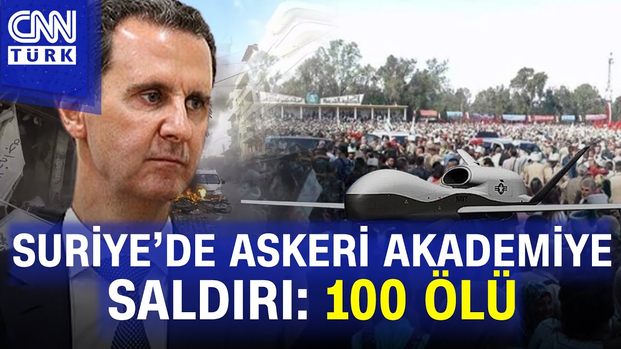 Suriye’de harp okulu mezuniyet törenine İHA saldırısı: 100 ölü