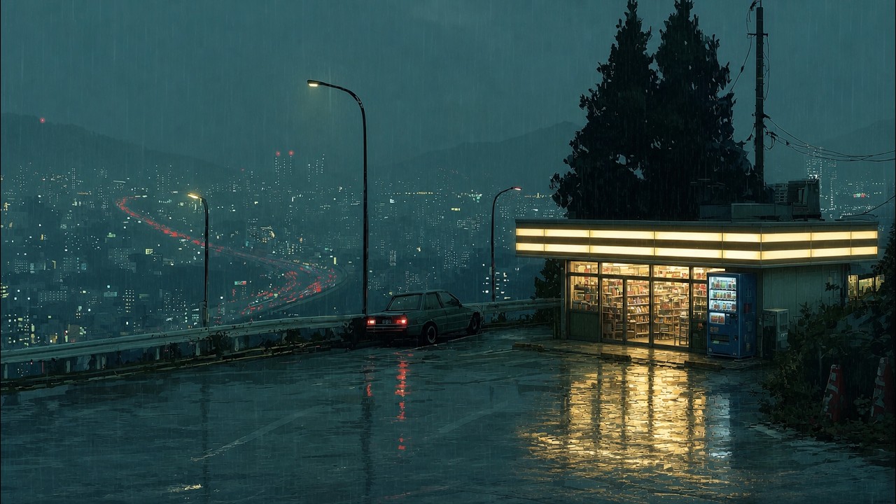 One More Night Above the City in Japan | Late Night Lofi & Rain Ambience for Deep Focus