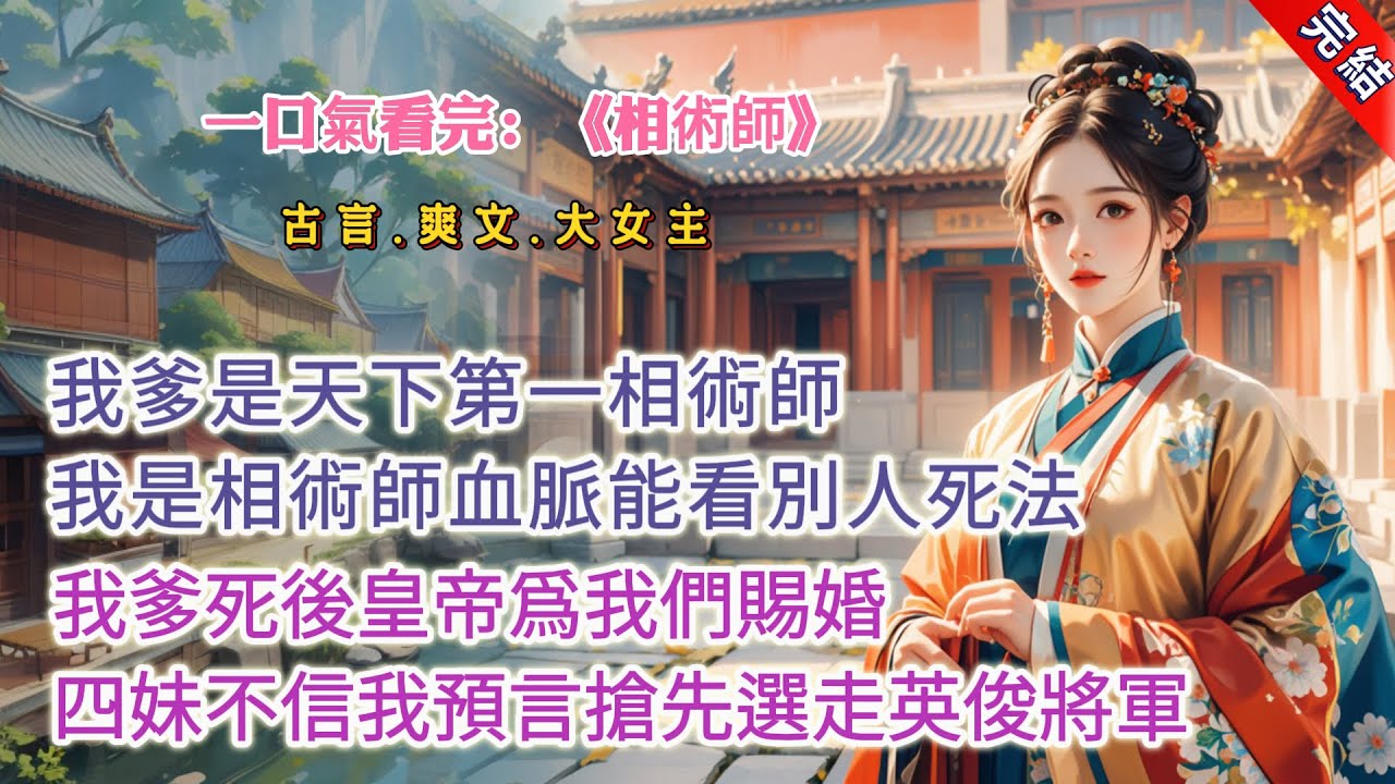 【完結】《相術師》，我爹是天下第一相術師，我是相術師血脈能看別人死法，我爹死後皇帝爲我們賜婚，四妹不信我預言搶先選走英俊將軍 #古言 #爽文
