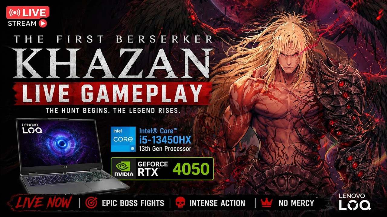 The First Berserker Khazan on Lenovo LOQ 🔥 | i5-13450HX + RTX 4050 Gameplay #thefirstberserkerkhazan