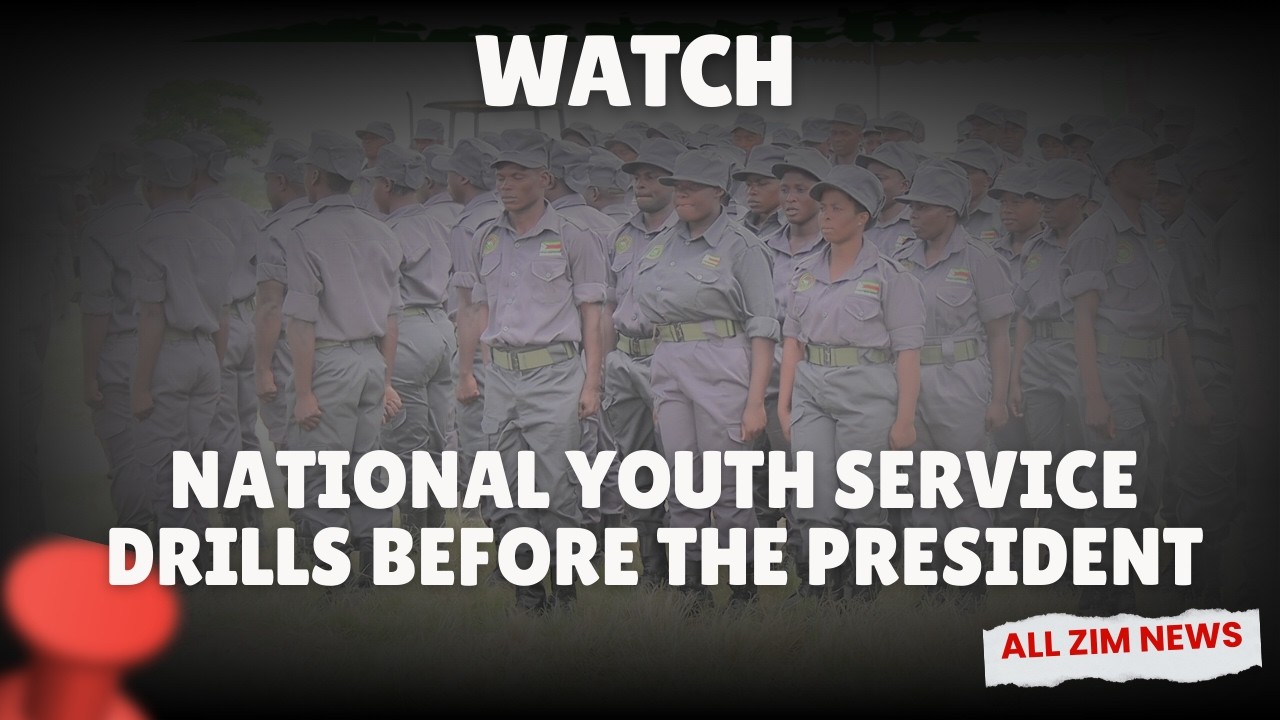 Watch National Youth Service Graduates doing drills before President Mnangagwa