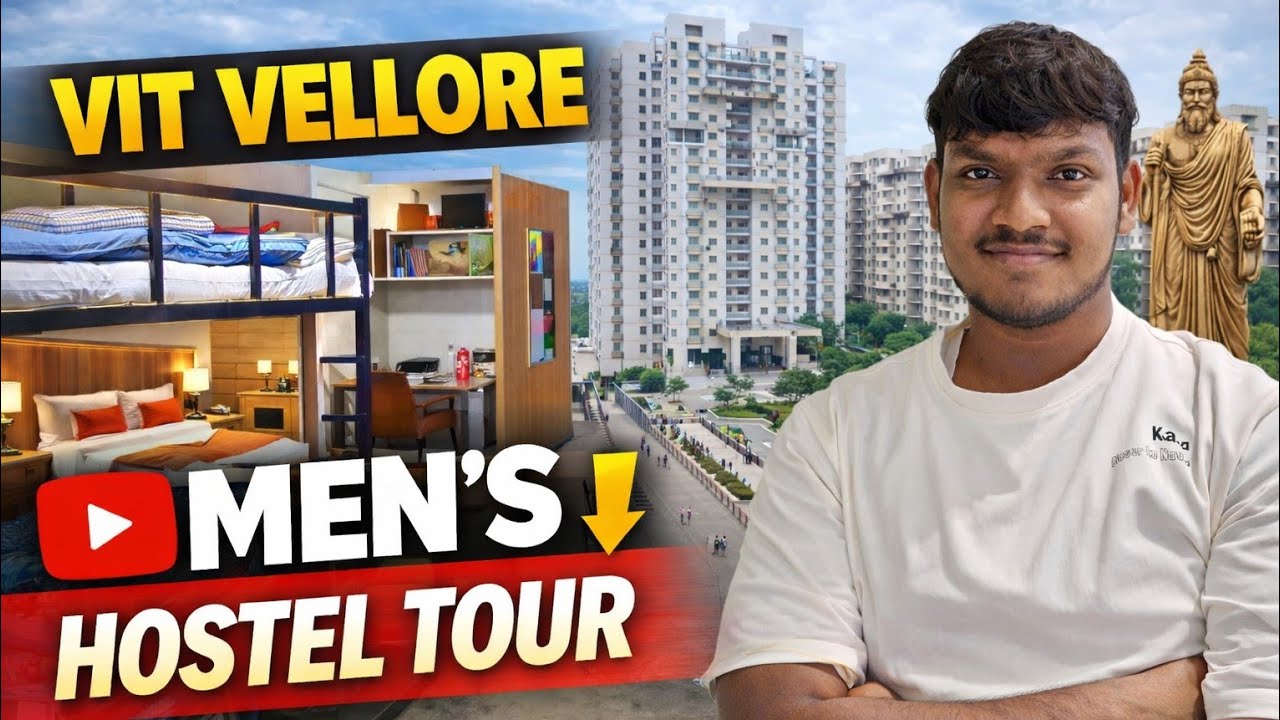 VIT VELLORE MEN’S HOSTEL TOUR….😁