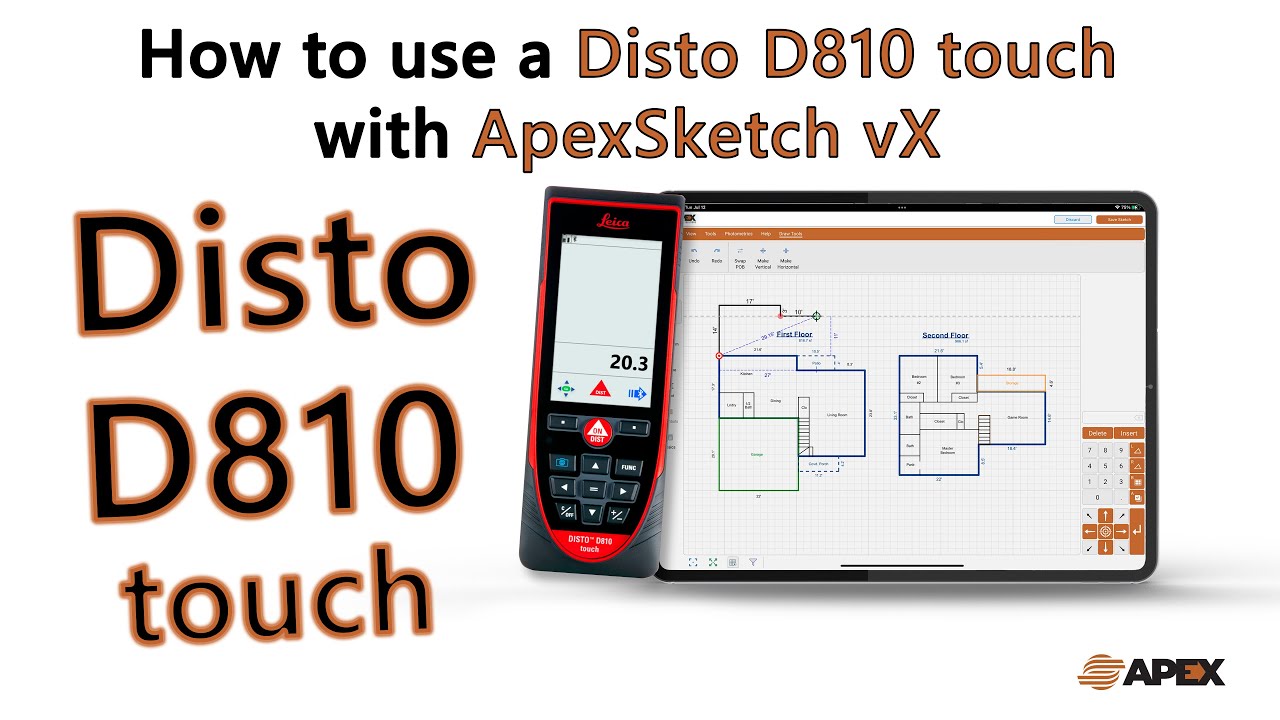 ApexSketch vX - Using a Leica DISTO D810 touch | Apex Software