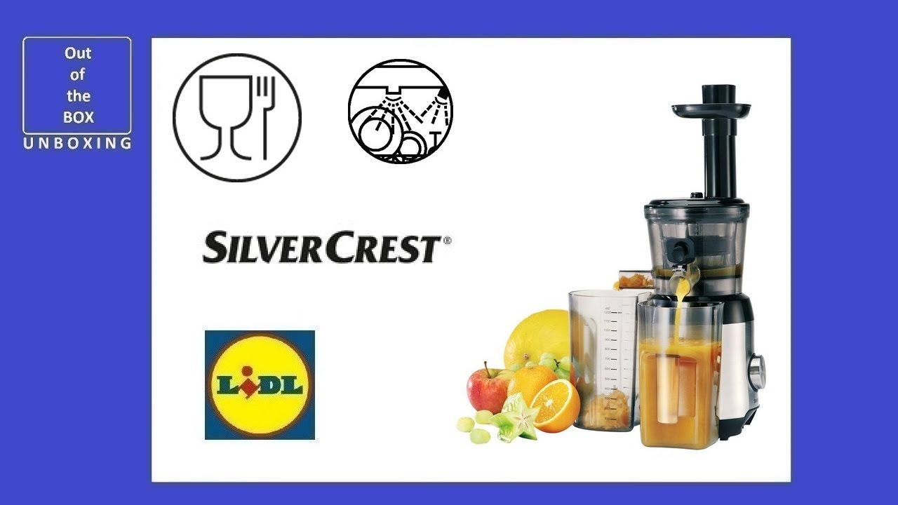 SilverCrest Slow Juicer SSJ 300 A2 UNBOXING (Lidl 300W 60rpm clean)