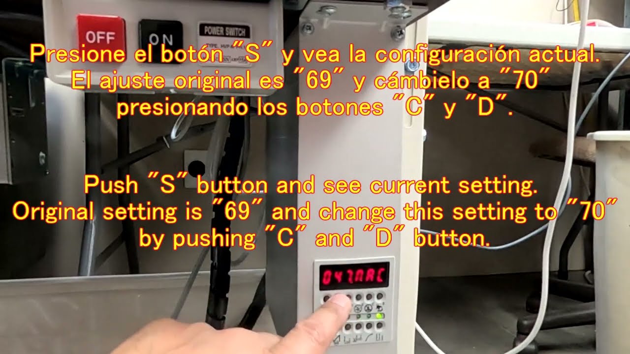 HO HSING i70 i90 setting for NC1001 series with Condensed Stitch device