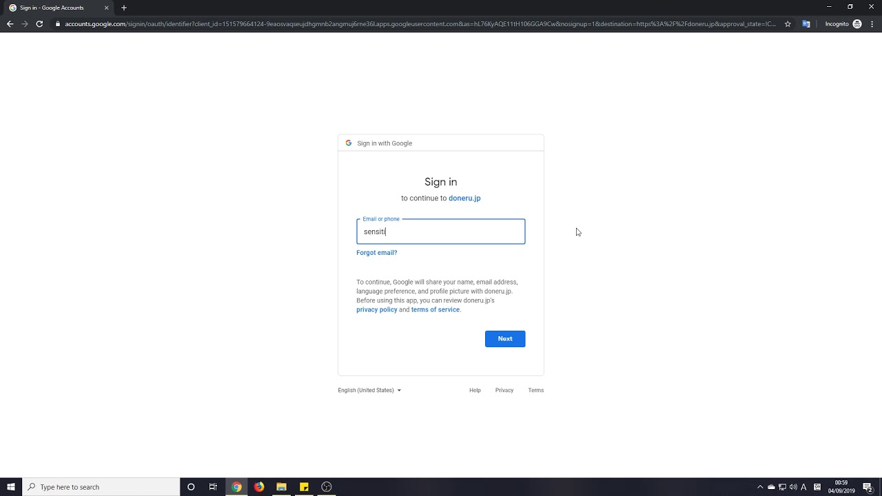 【Doneru】The process to log into our project request OAuth token (English ver.)