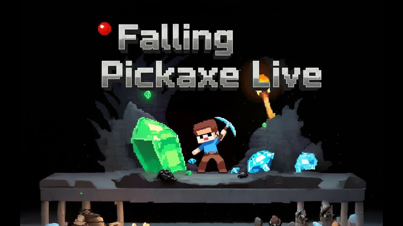 Live Falling Pickaxe Minecraft #shorts #minecraftlive