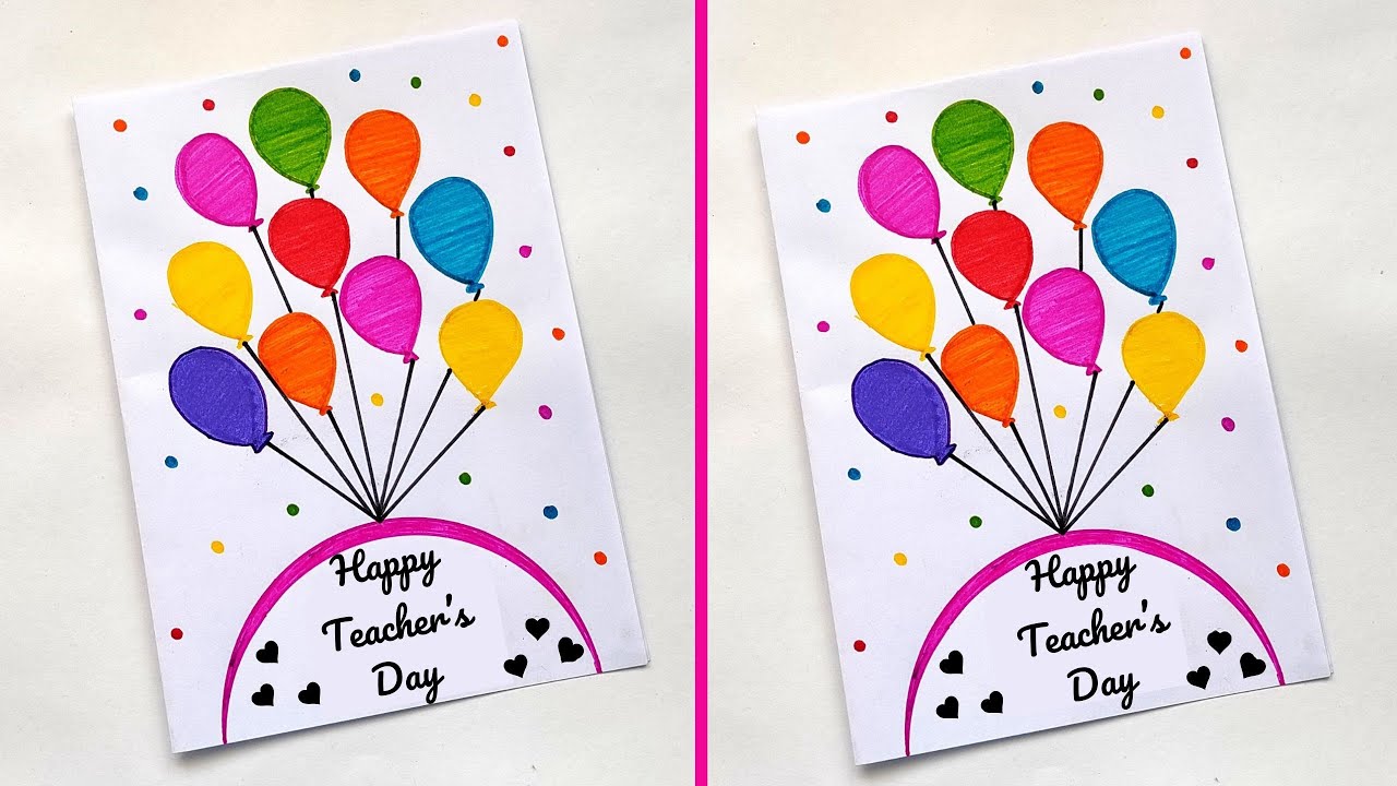 Last minute teachers day greeting card | Teacher's Day Greeting Card | Easy Card for Teachers