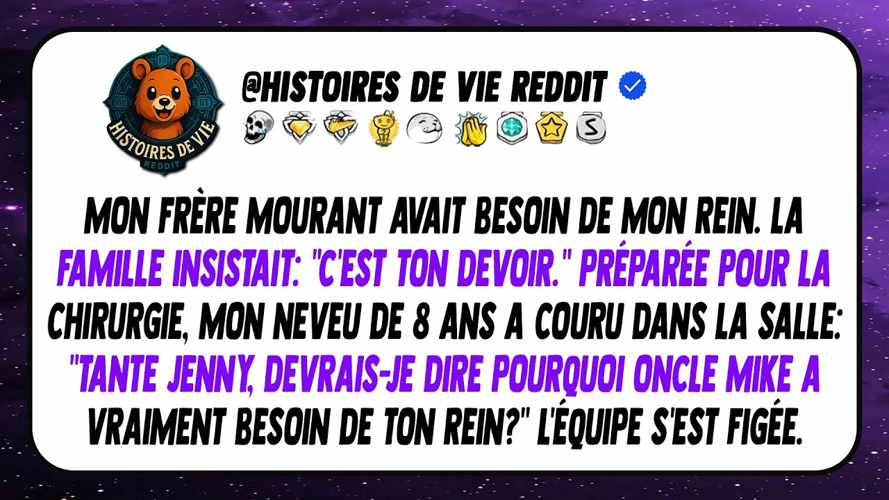 Secondes avant de donner mon rein à mon frère, ma fille a révélé son choquant secret de drogue.