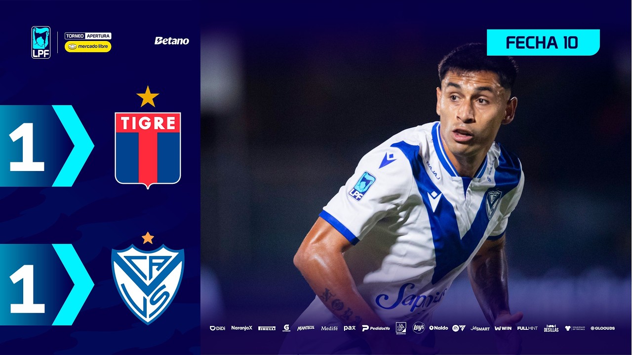 TIGRE 1 - 1 VÉLEZ | Resumen del partido | #TorneoMercadoLibre 2026 🏆
