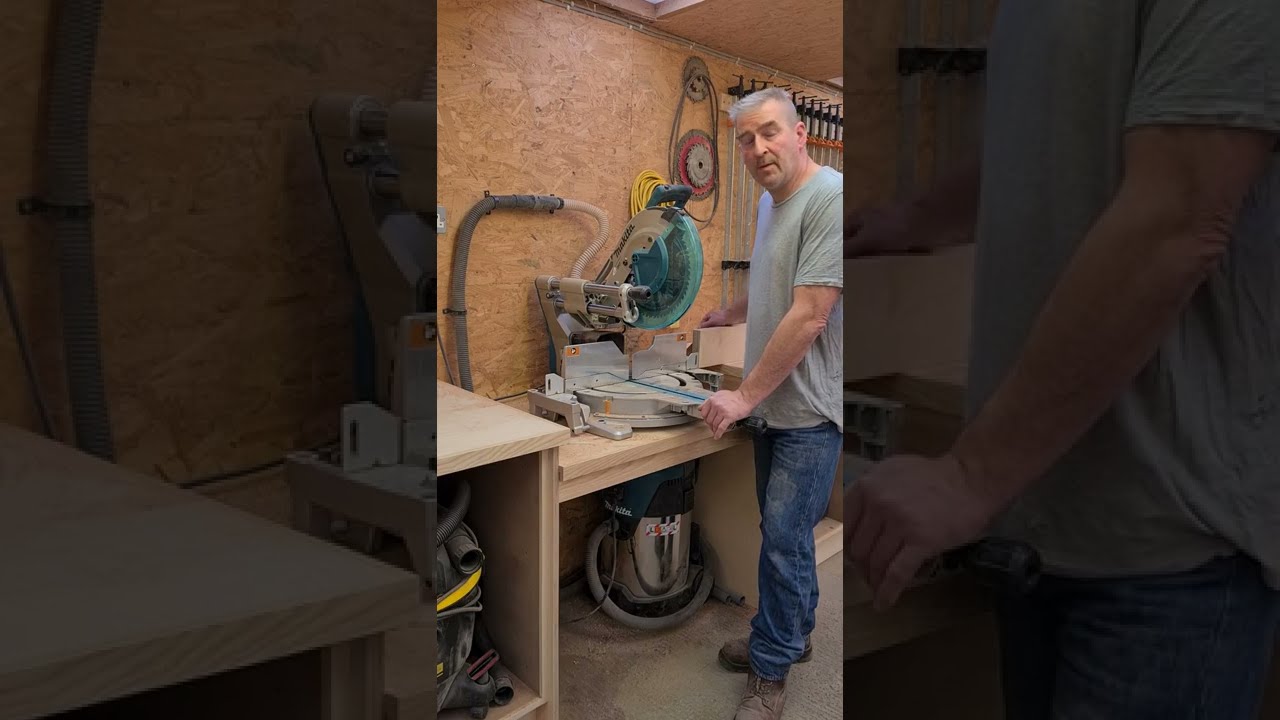 Makita mitre saw and dust extraction set up