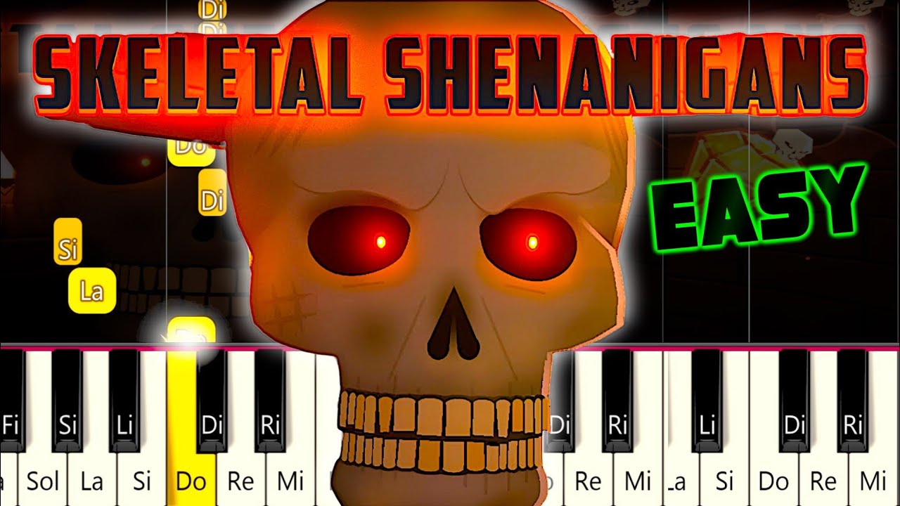 Skeletal Shenanigans  EASY PIANO TUTORIAL