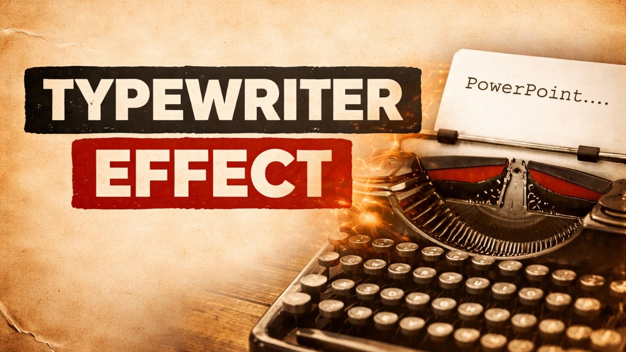 Анимация пишущей машинки в PowerPoint | Расширенный урок по текстовым эффектам (2010–2016)