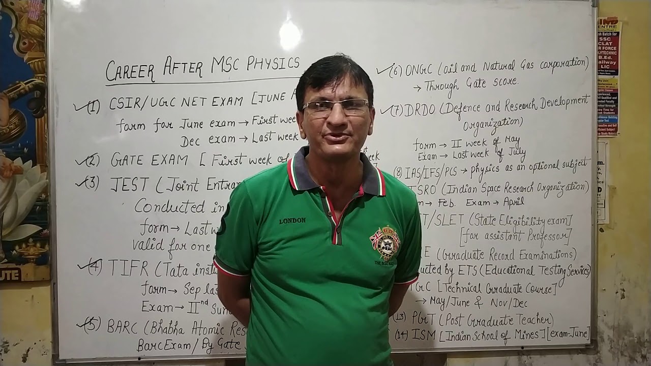 Career after Msc physics