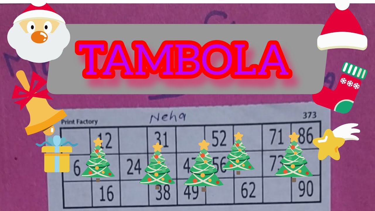 New Christmas tambola #tambola for Christmas theme party