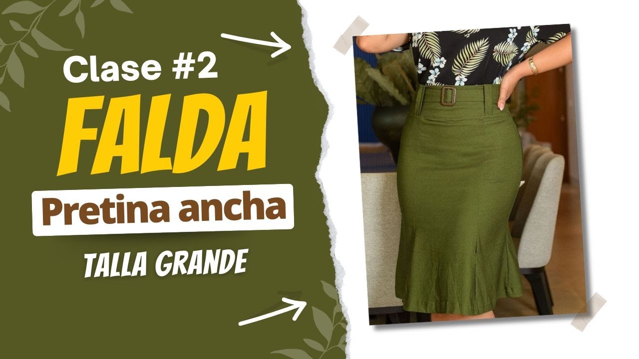 Desarrollo de Diseño + Corte en Tela | Falda Pretina Ancha Talla Grande