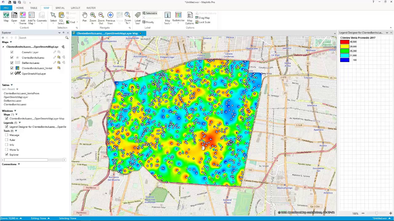 Mapa de Calor con MapInfo 16