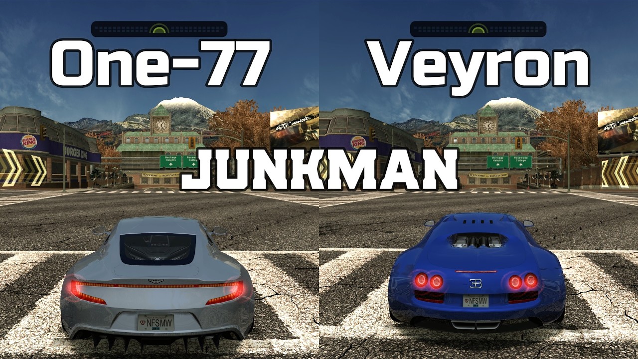 Aston Martin One-77 vs Bugatti Veyron Super Sport 16.4 - NFS MW Redux V3 - WHICH IS FASTEST ?