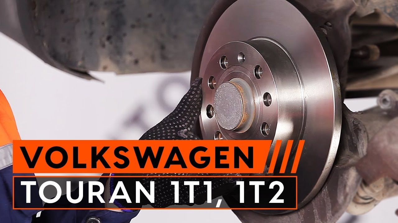 Wie VW TOURAN 1T1, 1T2 Bremsscheiben hinten, Bremsbeläge hinten wechseln TUTORIAL | AUTODOC