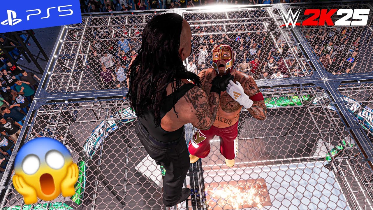 WWE 2k25 - Undertaker vs. Rey Mysterio - Hell in a Cell Match | PS5