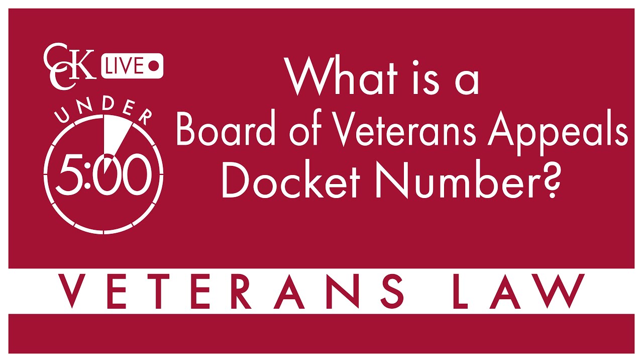 What is a BVA Docket Number? Board of Veterans Appeals