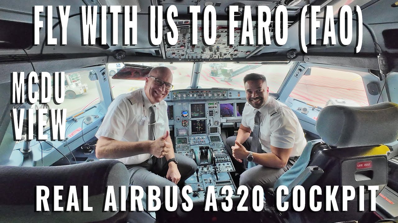ФАРУ 🇵🇹 (ФАО) | ОБЗОРНЫЙ ЗАХОД НА ПОСАДКУ + ПОСАДКА НА ВПП 28 | РЕАЛЬНАЯ КАБИНА AIRBUS A320 | 6 C...