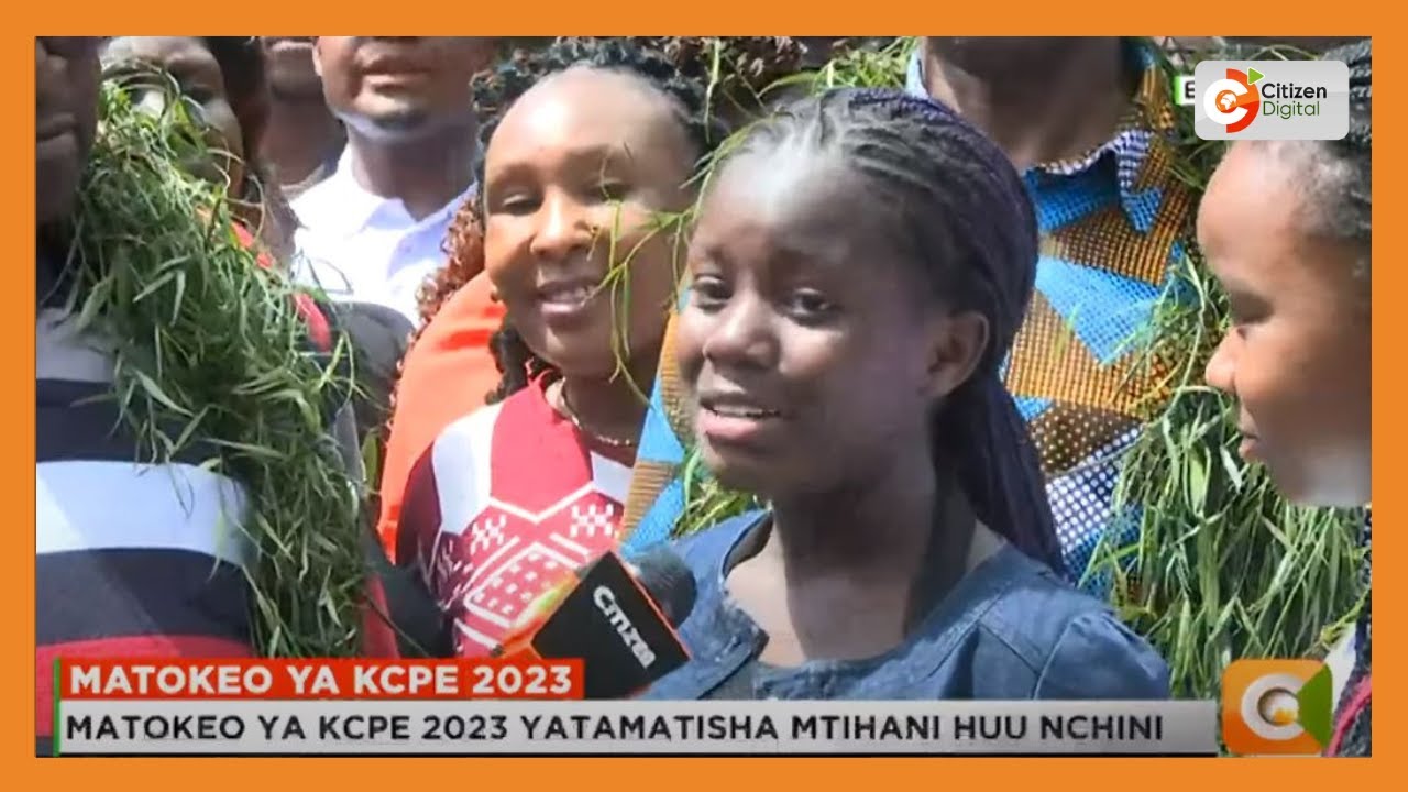 Wanafunzi na walimu kutoka shule ya msingi ya Hill School, Eldoret washerekea matokeo bora