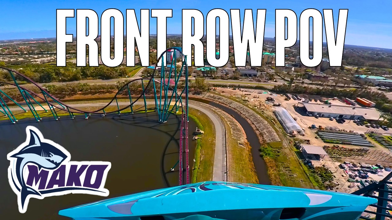 MAKO - 4K 60FPS Front Row On-Ride POV - SeaWorld Orlando Florida